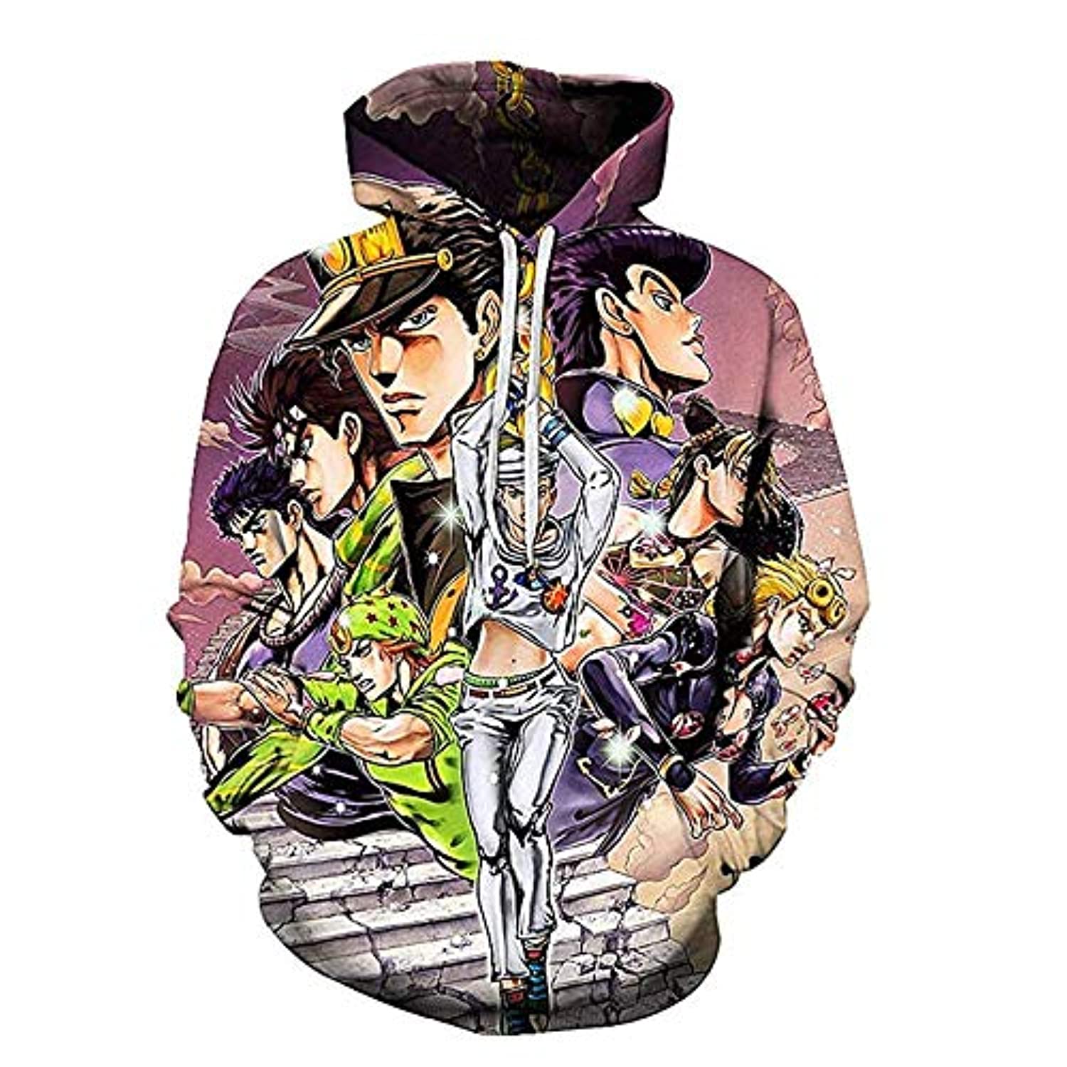 JoJo's Bizarre Adventure Hoodies - 3D Printed Pullover Hooded Sweatshirt