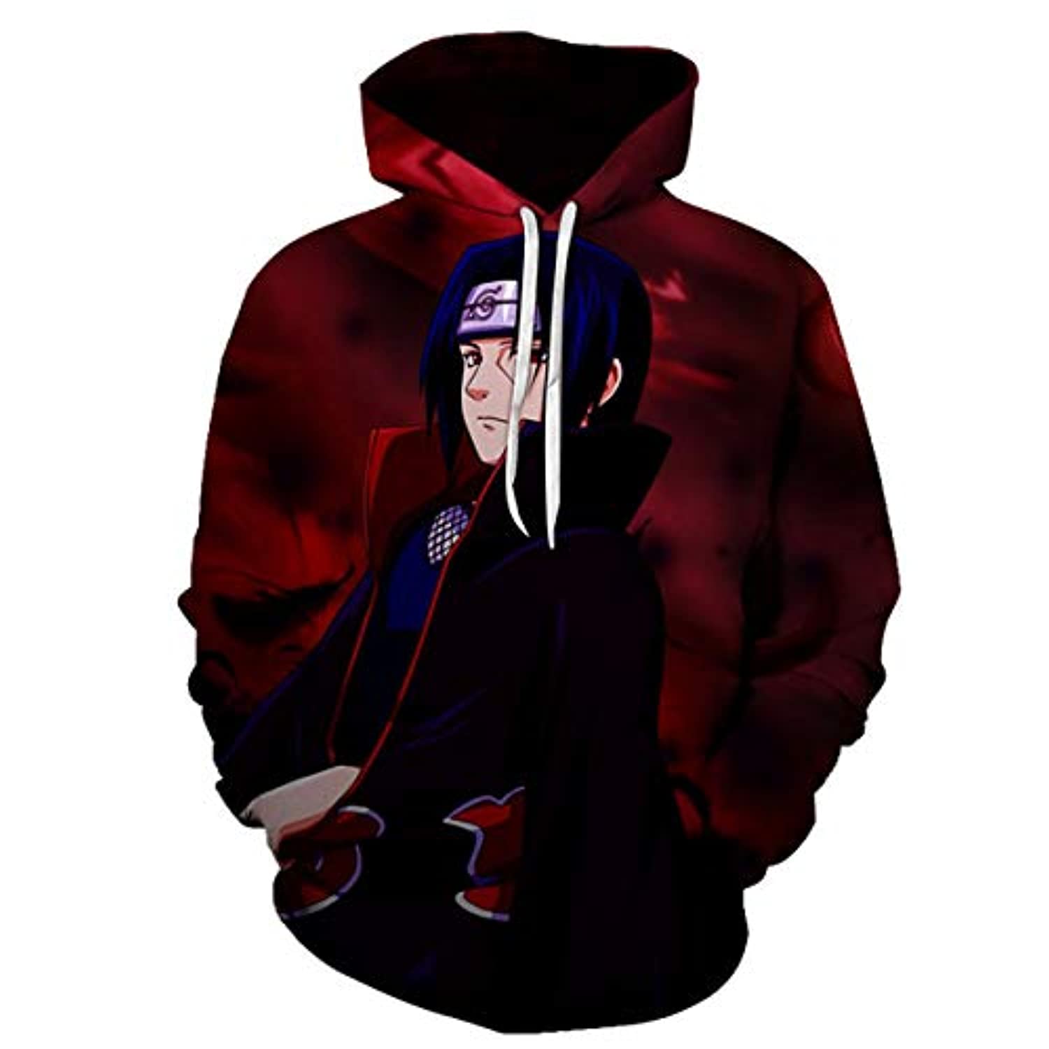 Naruto Anime Hoodies 3D Print Red Pullover Hoodie