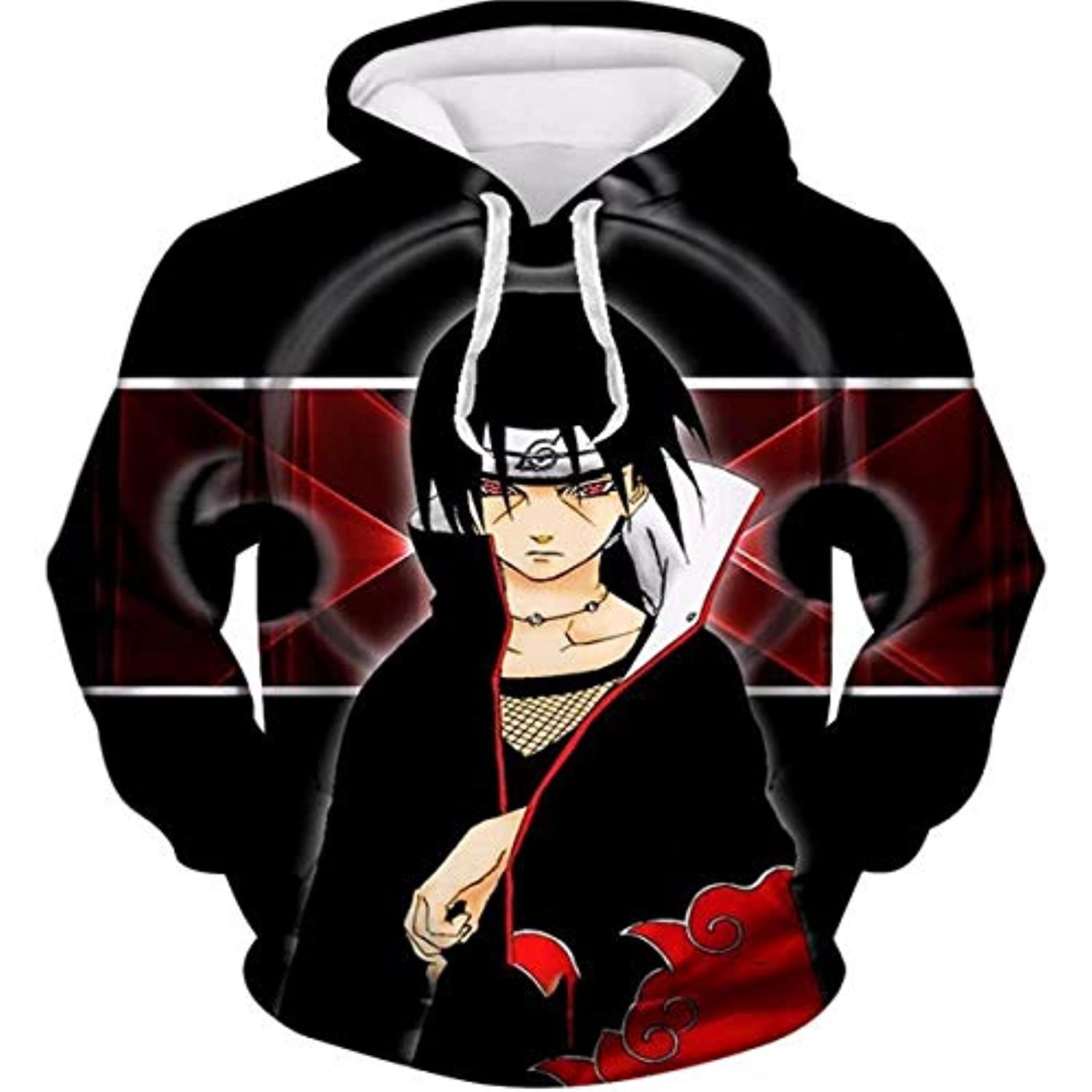 Naruto Anime Hoodies Black 3D Print Pullover Hoodie