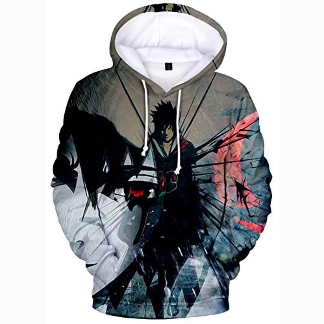 Naruto Anime Hoodies Black Blood Pullover Hoodies