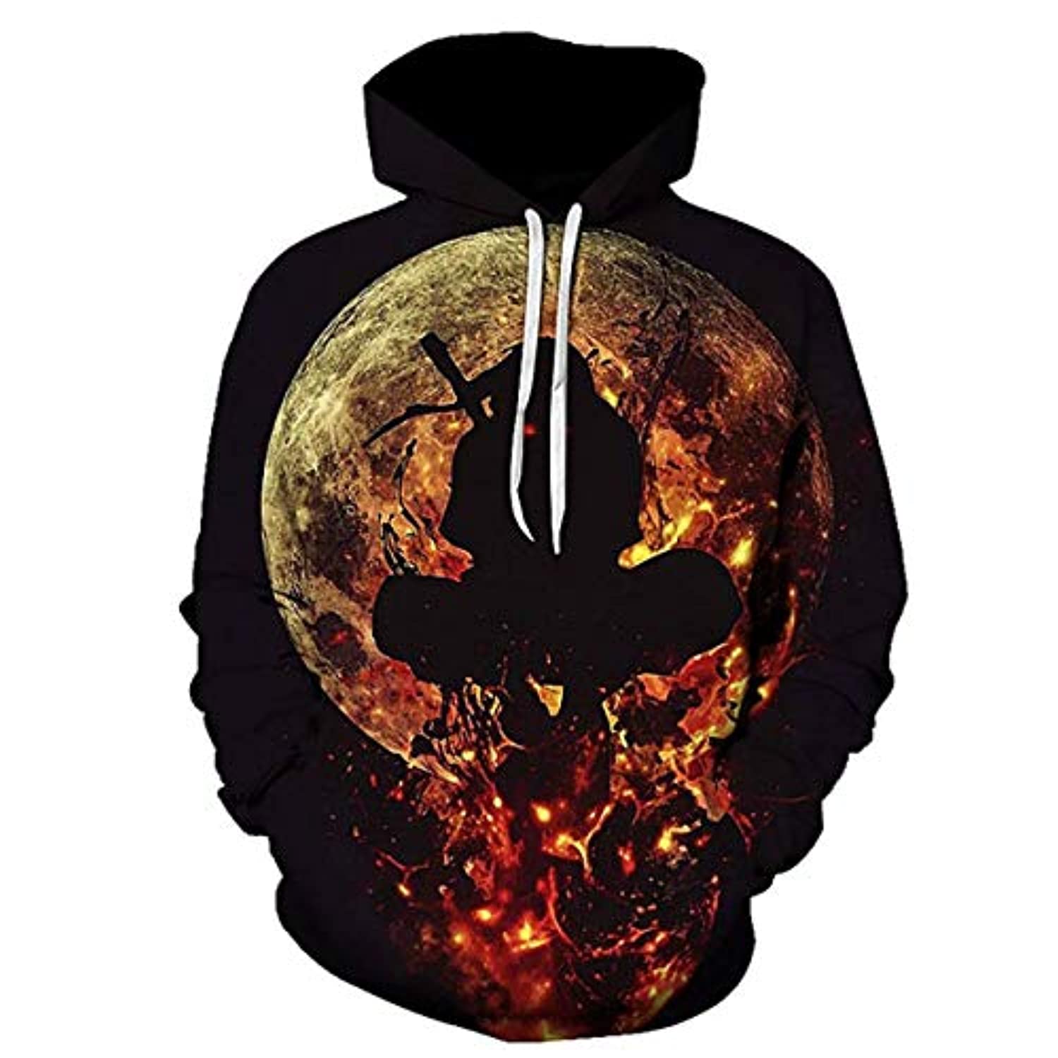 Naruto Anime Hoodies Moonlight Uchiha Sasuke 3D Print Pullover Hoodie