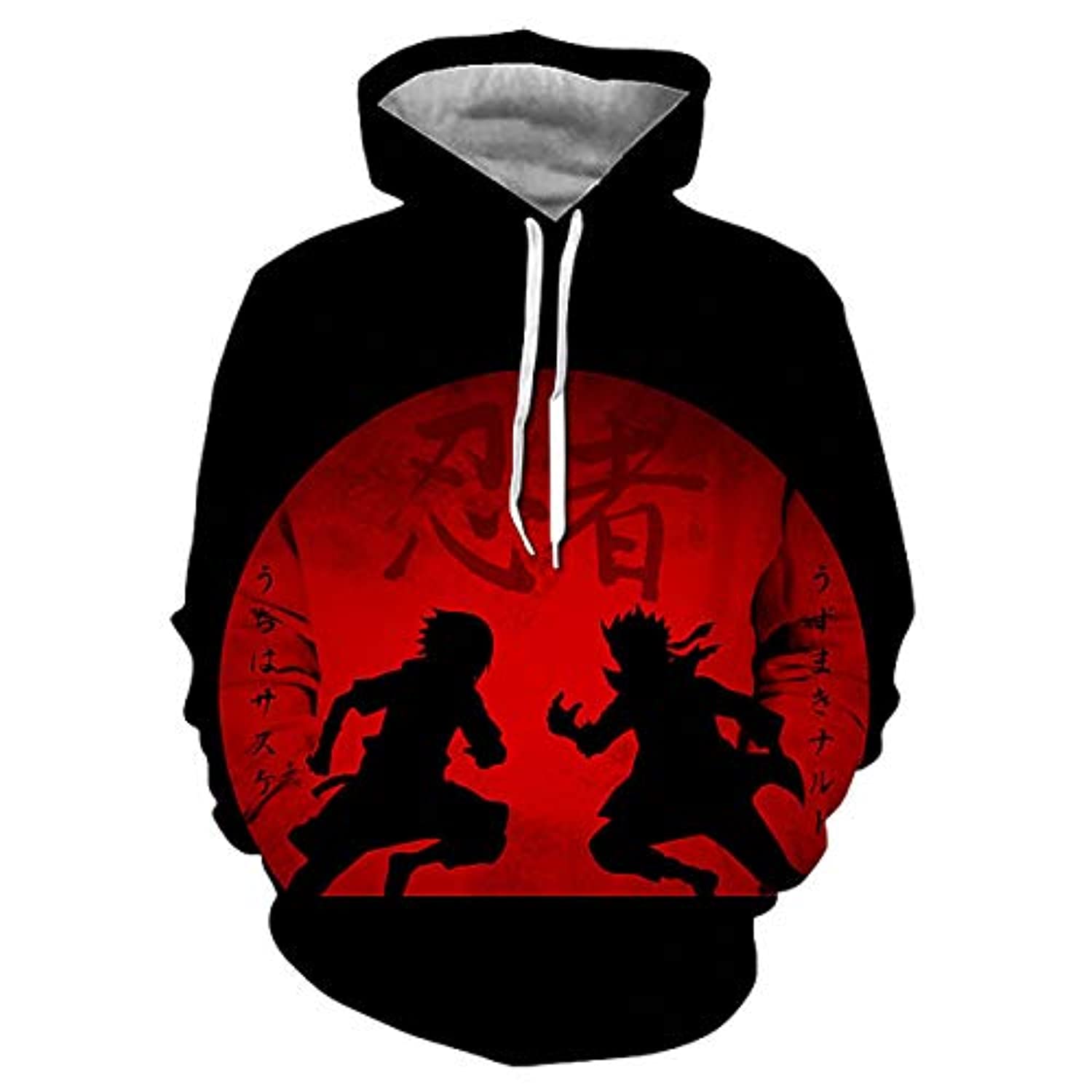 Naruto Anime Hoodies Uzumaki Naruto Uchiha Sasuke 3D Print Pullover Hoodie