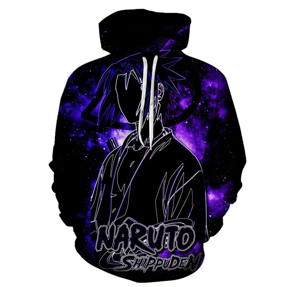 Naruto Uchiha Sasuke Hoodie-Anime 3D Printed Hooded Casual Pullover