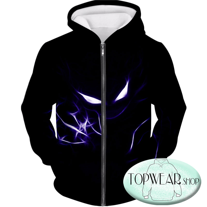 Pokemon Hoodies - Cool Ghost Type Pokemon 3D Zip Up Hoodie