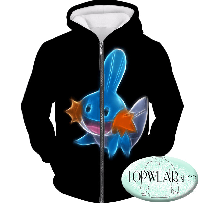 Pokemon Hoodies - Cute Pokemon Mudkip Zip Up Hoodie