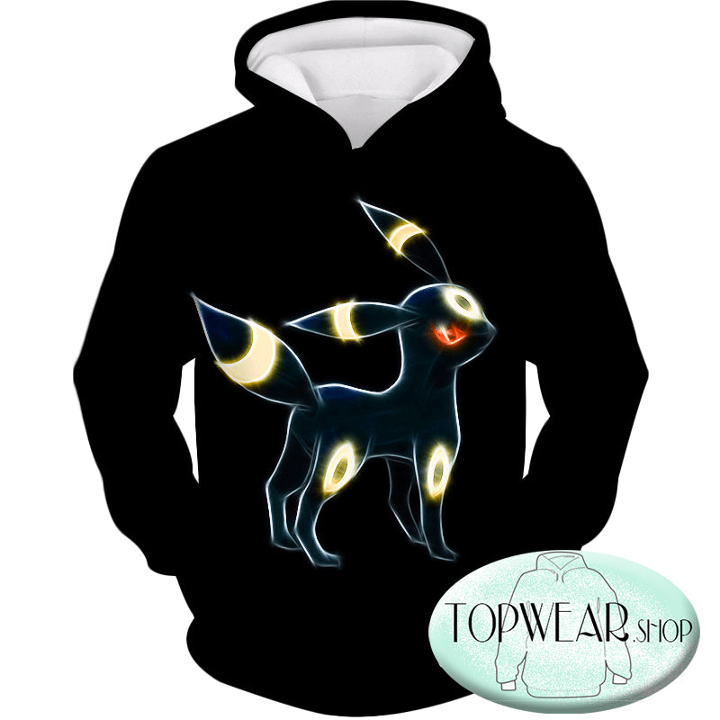 Pokemon Hoodies - Eevee Dark Pokemon Evolution 3D Hoodie