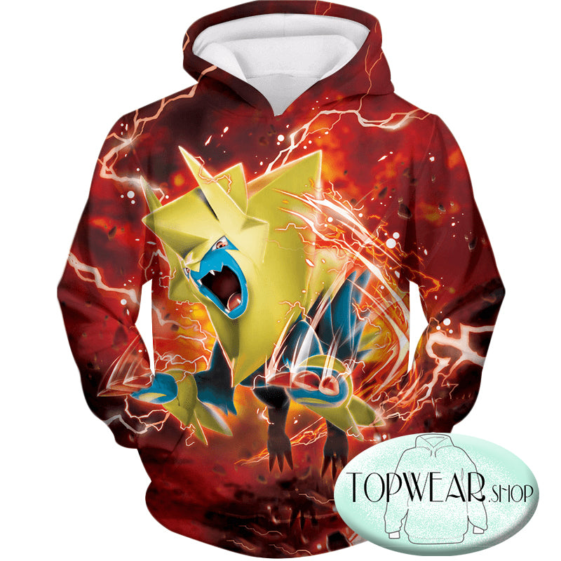 Pokemon Hoodies - Electric Type Pokemon Mega Manectric Hoodie