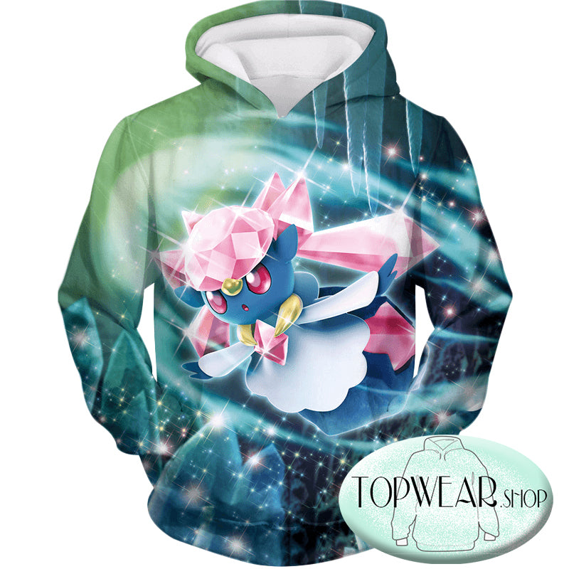 Pokemon Hoodies - Fairy Rock Type Pokemon Diancie Hoodie