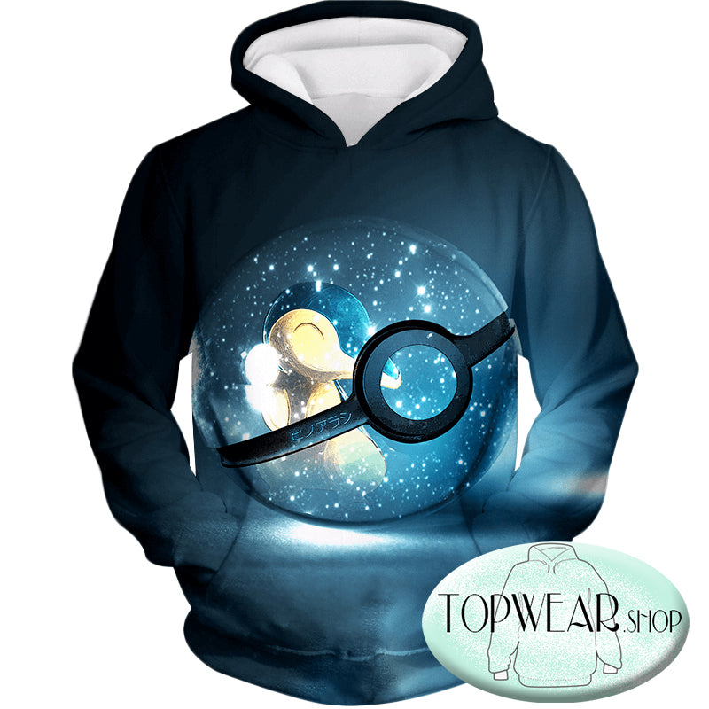 Pokemon Hoodies - Fire Pokemon Cyndaquil Pokeball 3D Hoodie