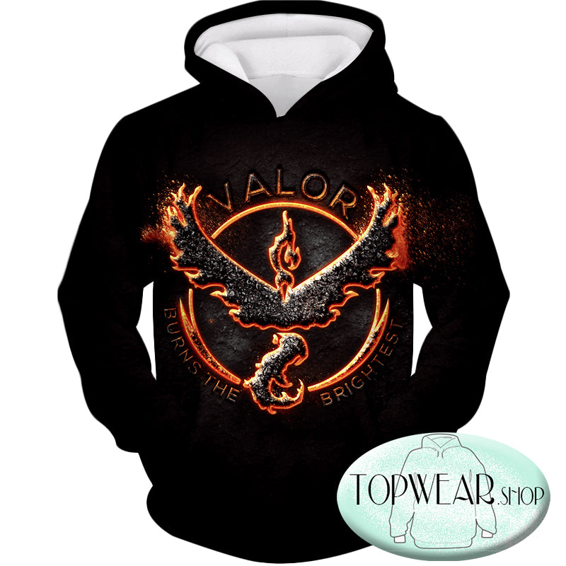 Pokemon Hoodies - Fire Pokemon Moltress Logo 3D Hoodie