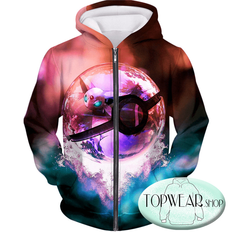 Pokemon Hoodies - Legendary Psychic Pokemon 3D Zip Up Hoodie