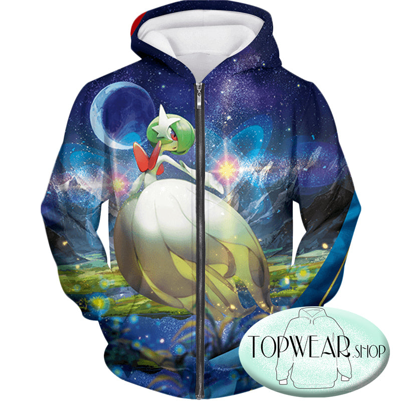 Pokemon Hoodies - Psychic Fairy Pokemon Mega Gardevoir Zip Up Hoodie