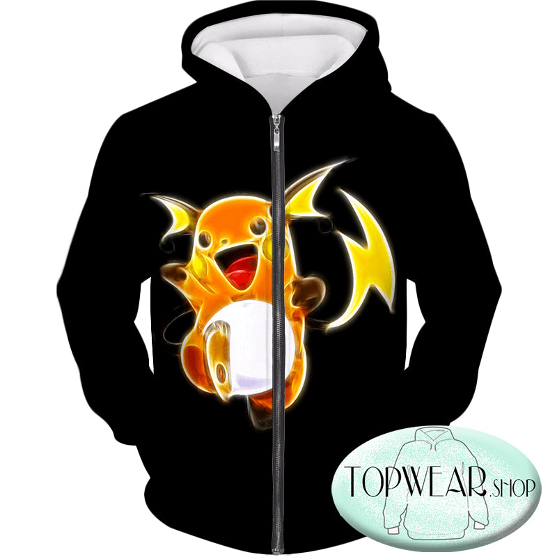 Pokemon Hoodies - Thunder Pokemon Raichu Zip Up Hoodie