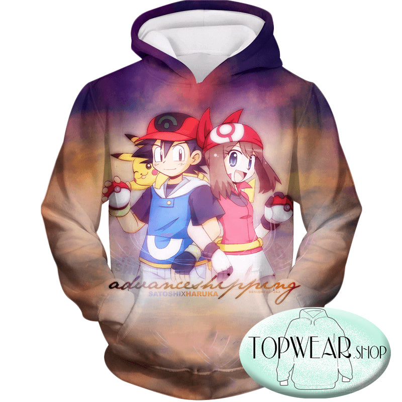 Pokemon Hoodies - Trainers Ash and May Hoodie