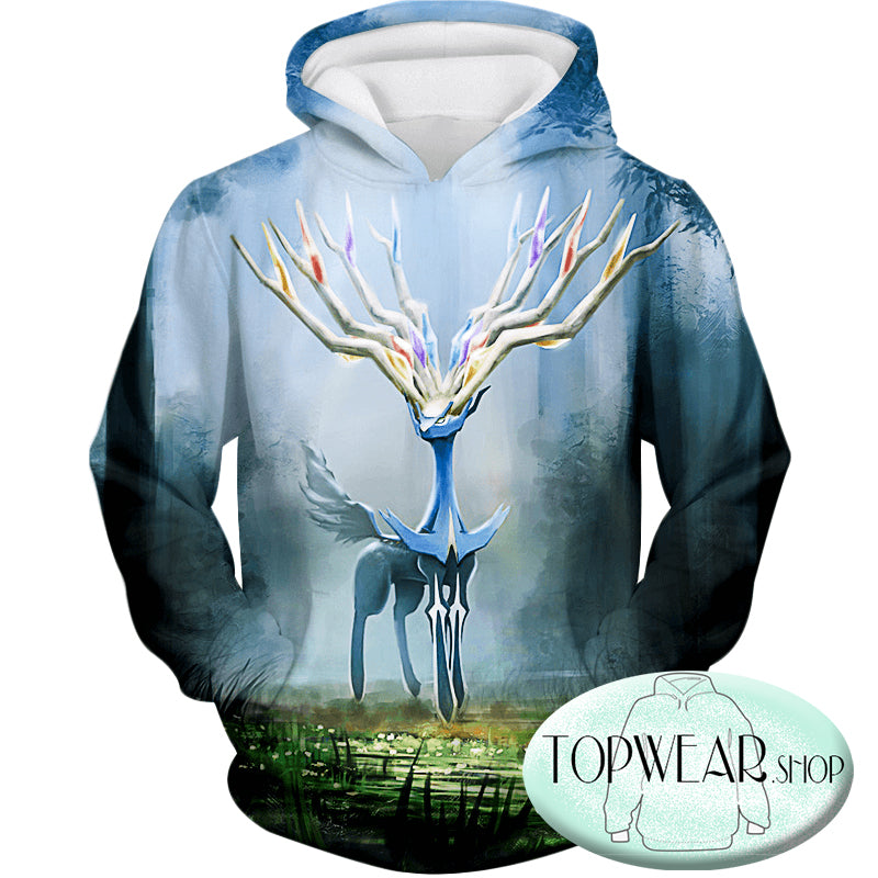 Pokemon Hoodies - Very Cool Pokemon Xerneas Hoodie