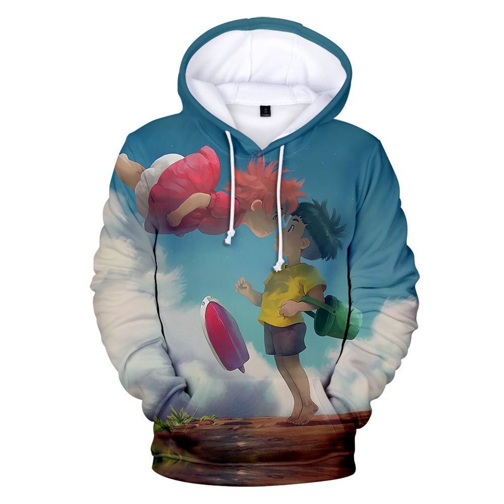 Ponyo On The Cliff Hoodies Tracksuits - Anime 3D Hoodies Sweatshirt