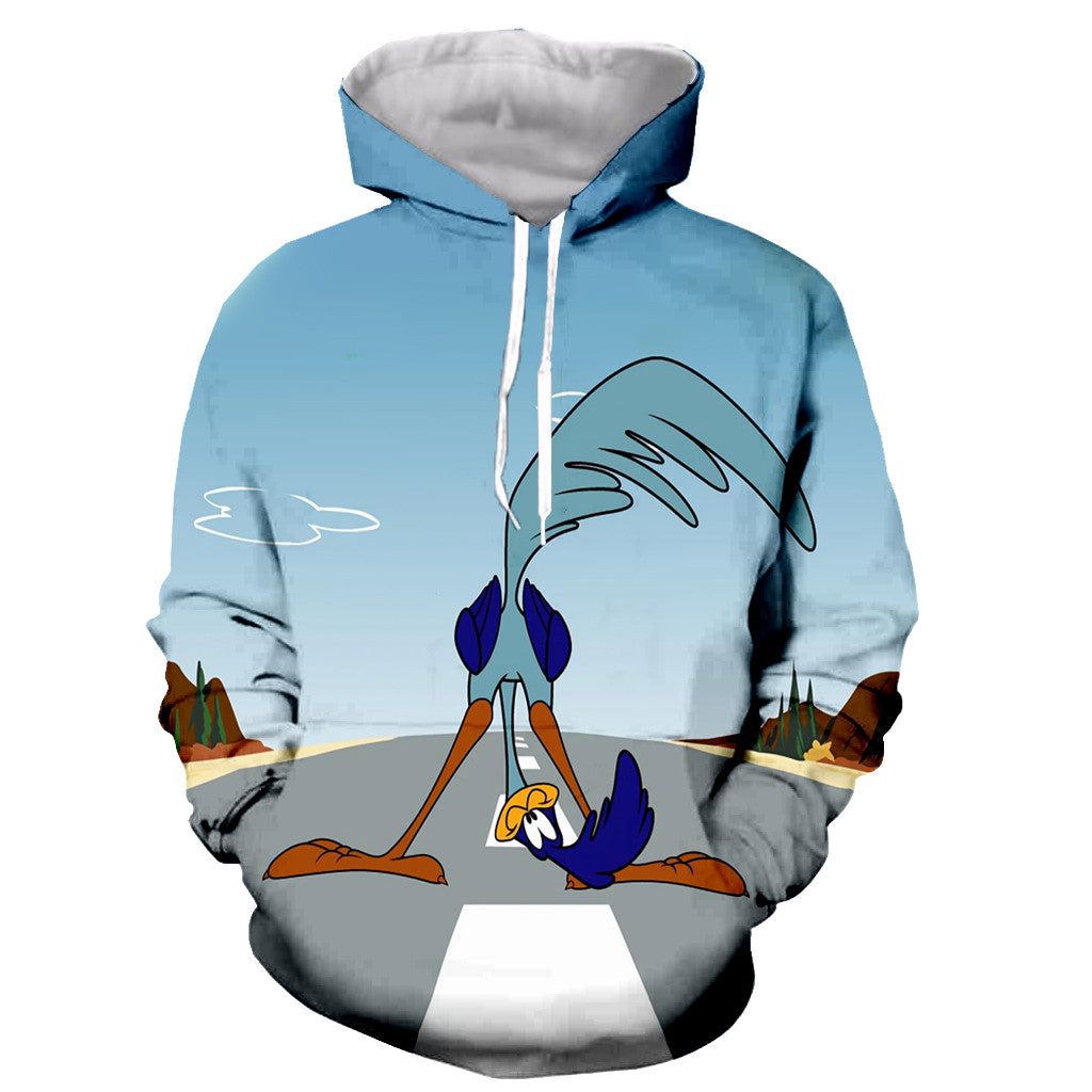 Road Runner & Wile E Coyote Cartton 3D Printed Hoodies