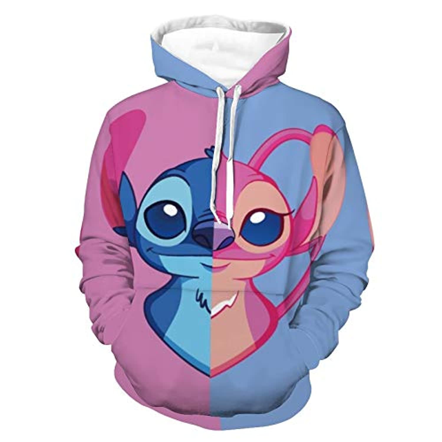 Stitch Hoodies - 3D Casual Pullover Hoodie Tops Sweatshirt with Front Pocket