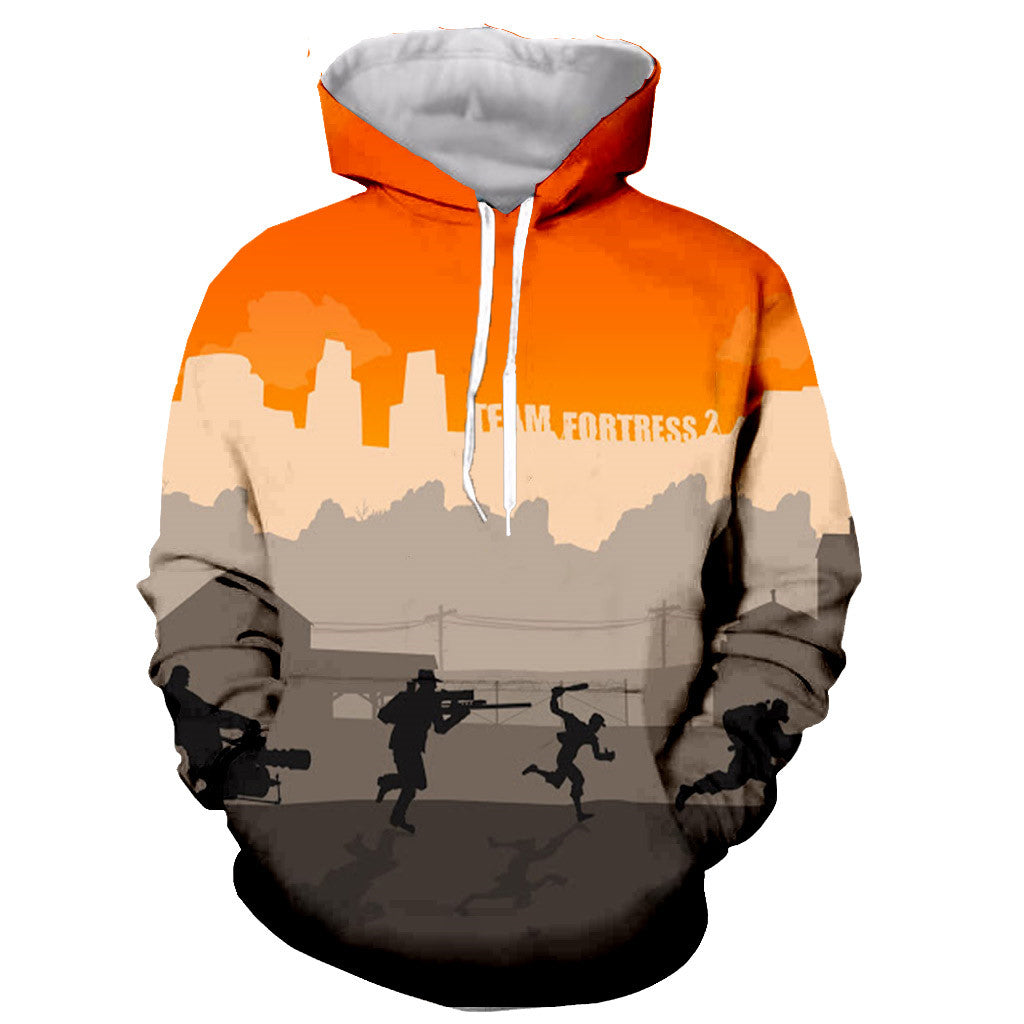 Team fortress 2 Zipper Hoodies - Funny Long Sleeves 3D Printed Sweatshirts