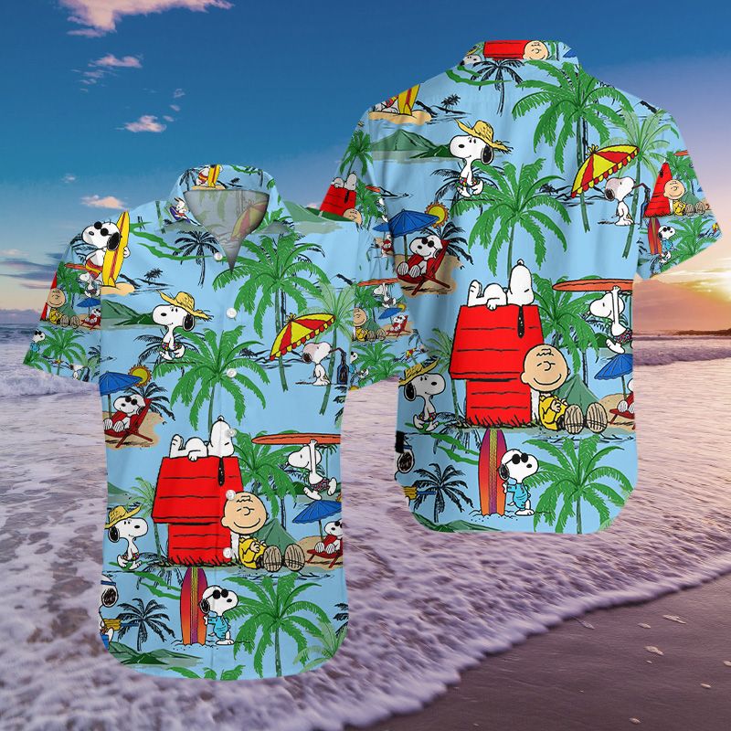 3D All Over Printed Snoopy Vth-Ht Hawaiian Shirts Ver1 (Blue)