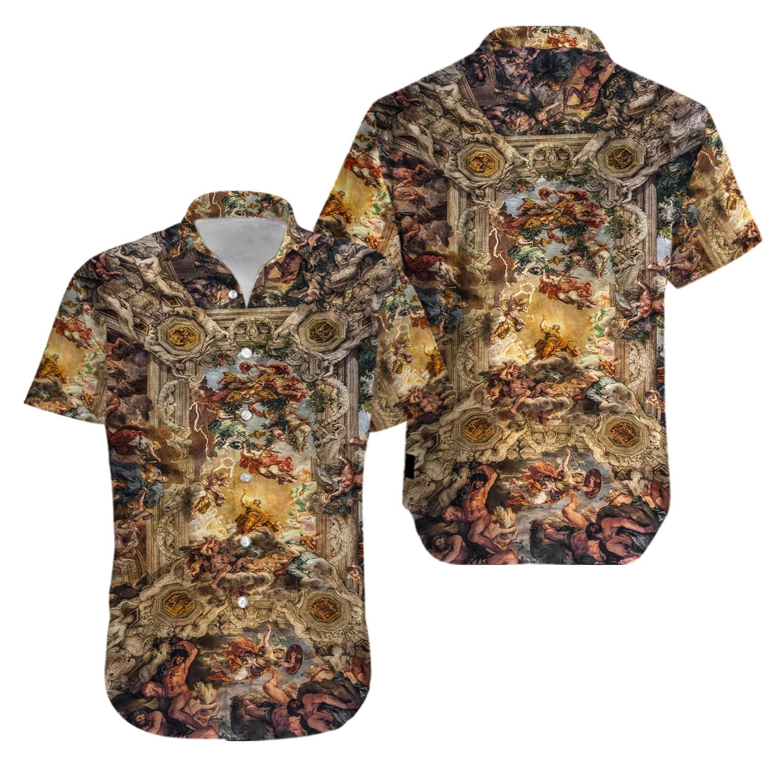 Allegory Of Divine Providence And Barberini Power Unisex Hawaiian Aloha Shirt Kv 1 Allegory Of Divine Providence And Barberini Power Unisex Hawaiian Aloha Shirt Kv