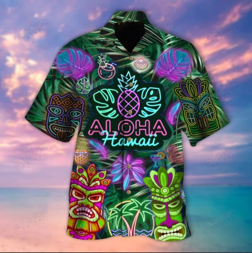 Aloha Hawaii Tiki Unisex Hawaiian Shirt Ty295900