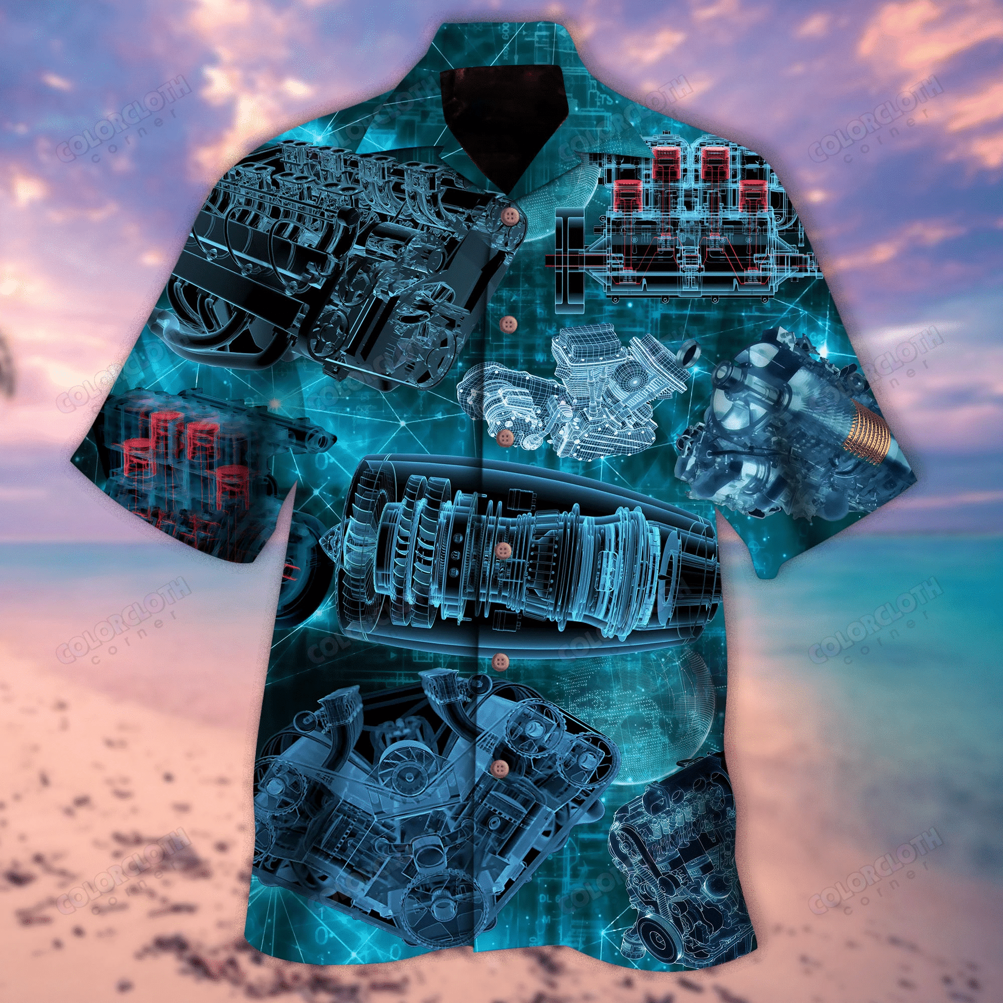 Amazing Blueprint Engines Unisex Hawaiian Shirt Ty245128-Re 1 Amazing Blueprint Engines Unisex Hawaiian Shirt Ty245128-Re