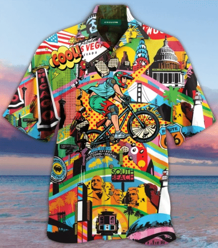Amazing Cycling Hawaiian Shirt  Unisex  Adult  Hw3801