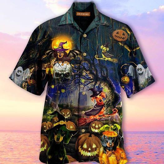 Amazing Dachshund Halloween Hawaiian Shirt  Unisex  Adult  Hw3764