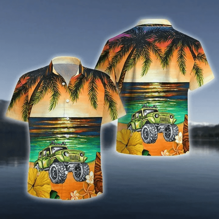 Amazing Jeep On Beach Summer Vacation Unisex Hawaiian Shirts 1 Amazing Jeep On Beach Summer Vacation Unisex Hawaiian Shirts