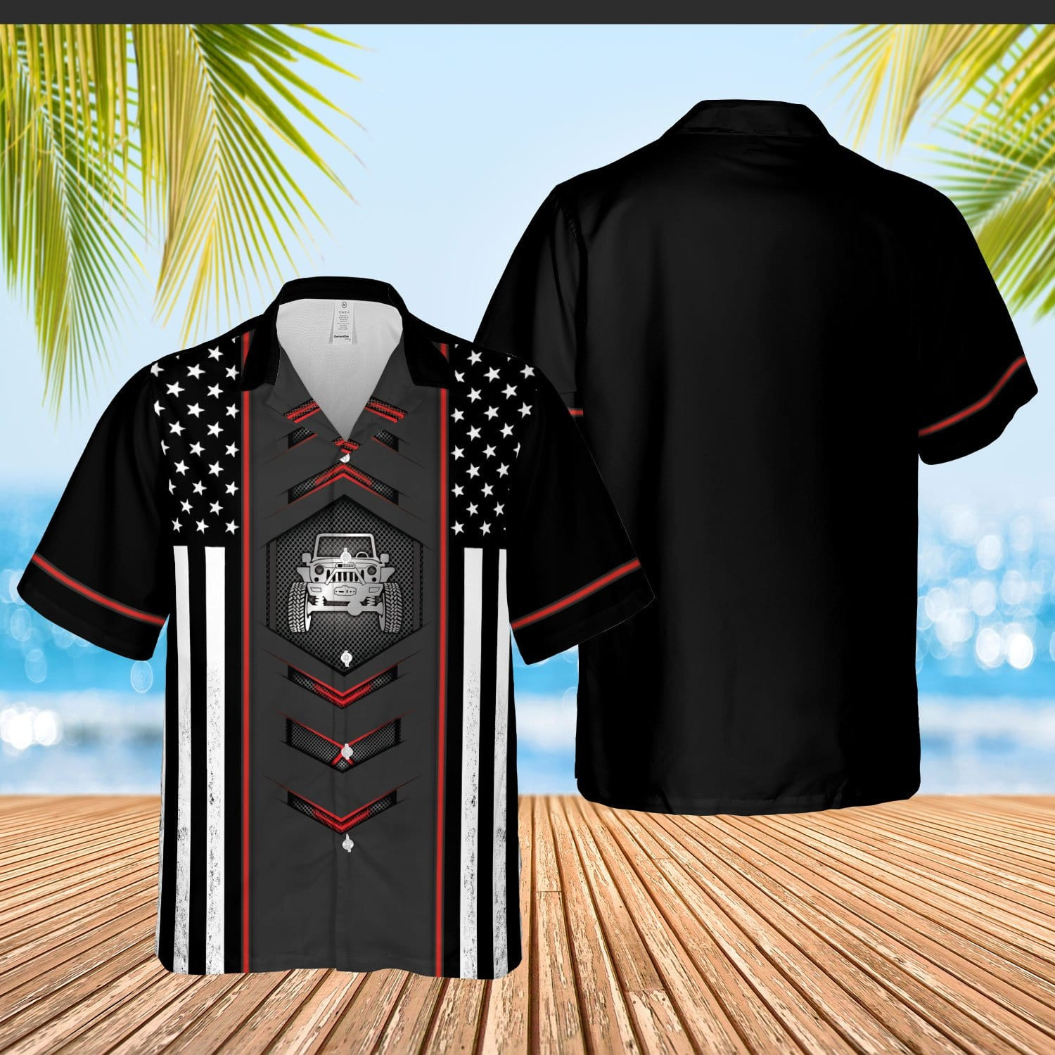 Us Jeep Metal Unisex Hawaiian Shirts