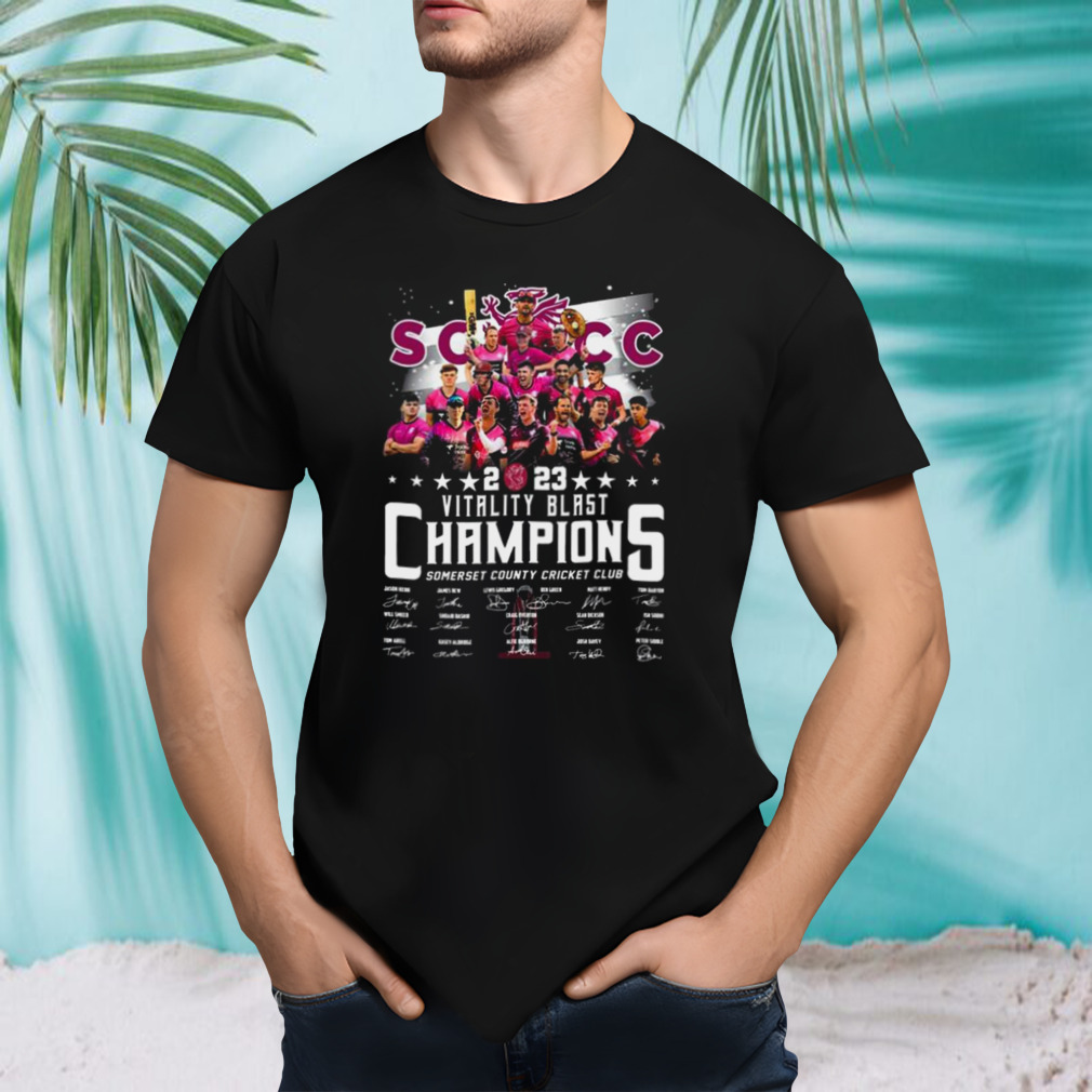 Vitality Blast 2023 Champions Cricket League Signatures shirt