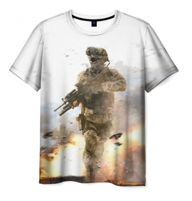 Call of Duty scene white 3D shirt