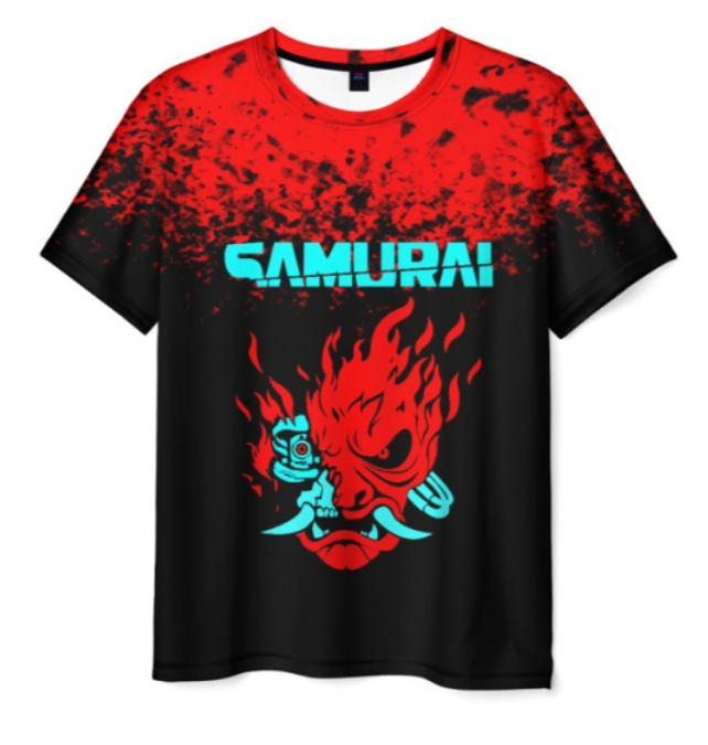 Cyberpunk 2077 Samurai figure print 3D shirt
