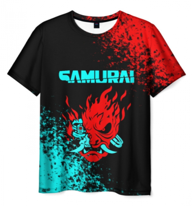 Cyberpunk 2077 Samurai merch print 3D shirt