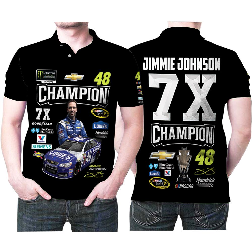 Jimmie Johnson 7x Champion Legend 48 Racer Chevrolet 3d Printed Gift For Jimmie Johnson Fan Polo Shirt All Over Print Shirt 3d T-shirt