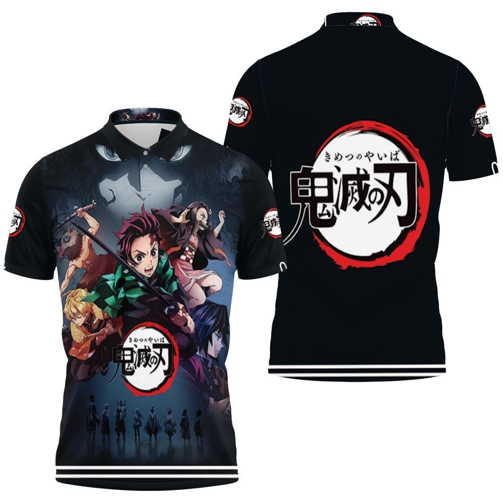 Kimetsu No Yaiba Team Tanjiro Polo Shirt All Over Print Shirt 3d T-shirt