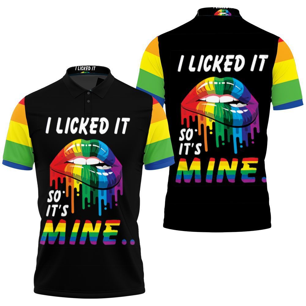 Lgbt Driping Art Lips I Licked It So Its Mine 3d Polo Shirt Jersey All Over Print Shirt 3d T-shirt Lgbt Driping Art Lips I Licked It So Its Mine 3d Polo Shirt Jersey All Over Print Shirt 3d T-shirt