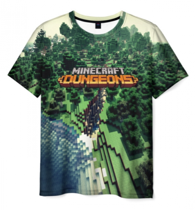 Minecraft Dungeons landscape print 3D shirt