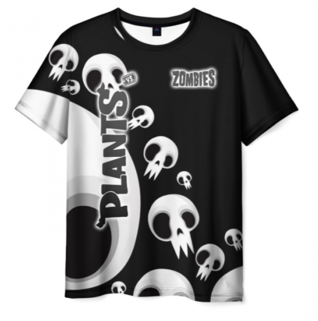Plants vs Zombies black text plants 3D shirt