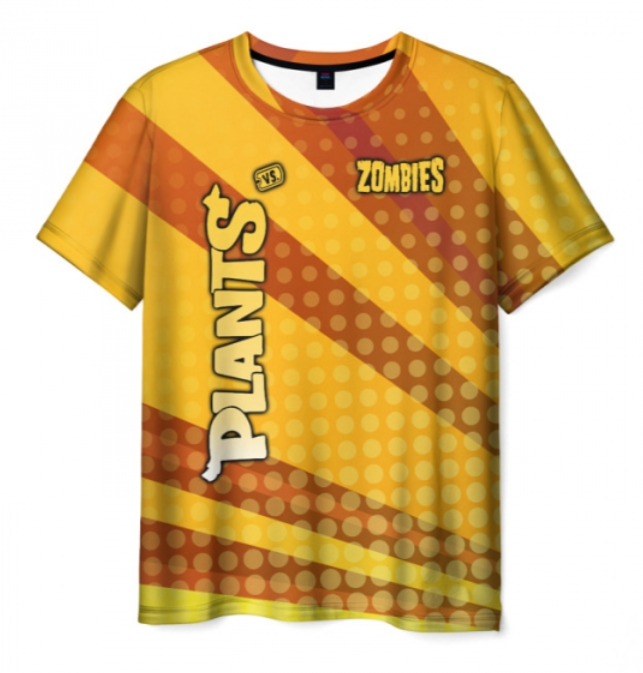 Plants vs Zombies yellow design 3D T-shirt