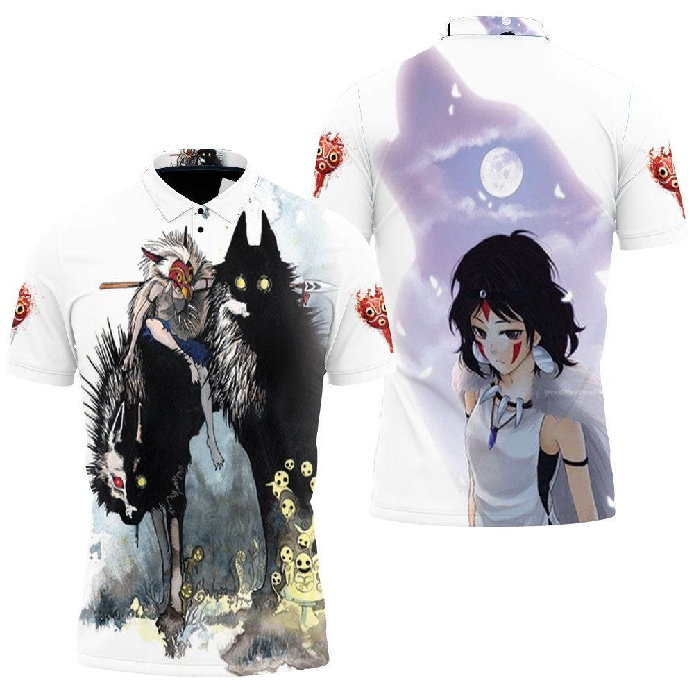 Princess Mononoke The Shadow Killer San And Wolf Polo Shirt All Over Print Shirt 3d T-shirt