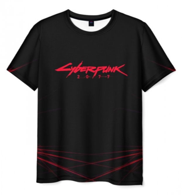 Samurai Cyberpunk 2077 black text merch 3D shirt