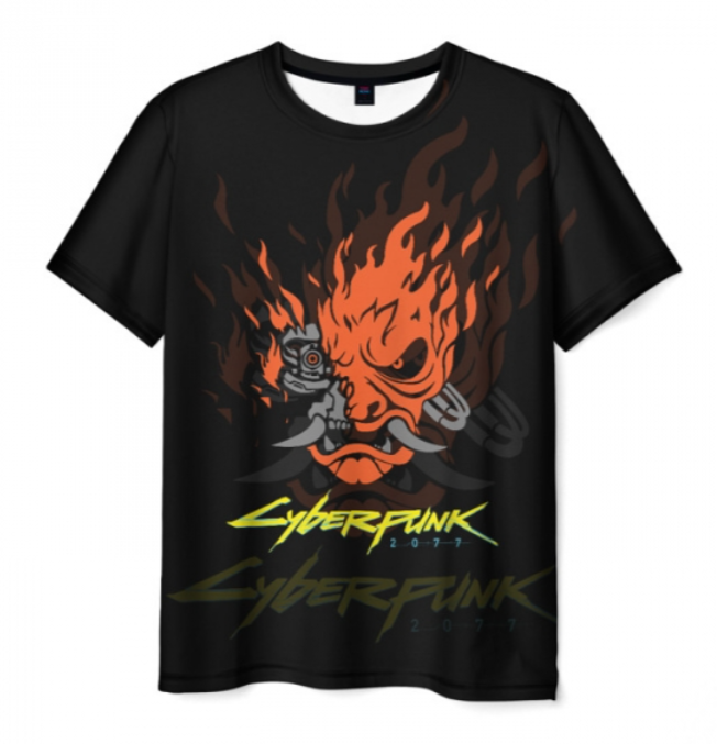 Samurai Mask Reference Cyberpunk 2077 3D shirt