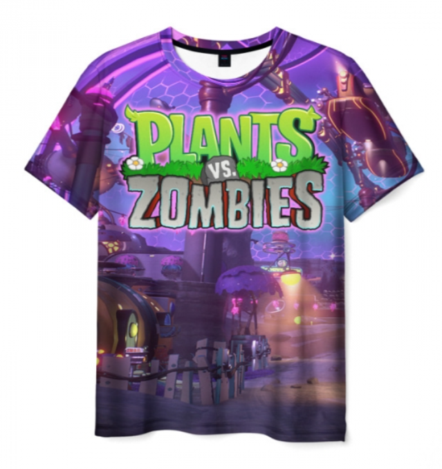 design game Plants vs Zombies print 3D T-shirt