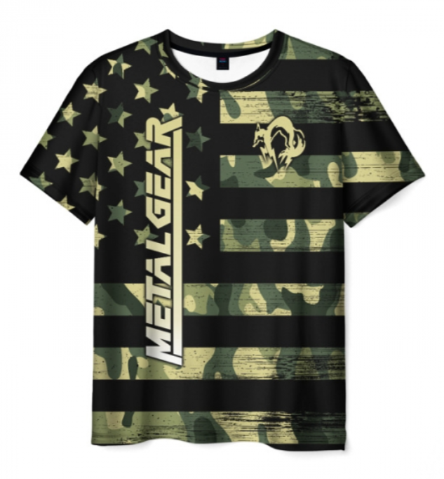 flag print merch Metal Gear 3D shirt