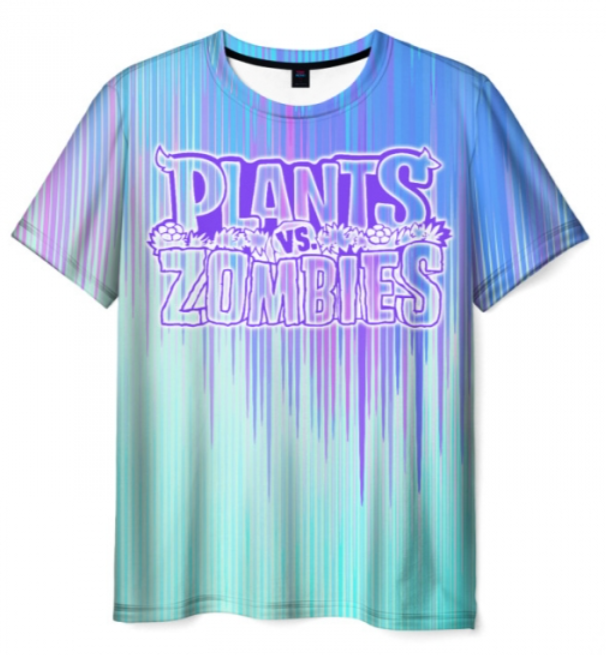 gradient title Plants vs Zombies print 3D T-shirt