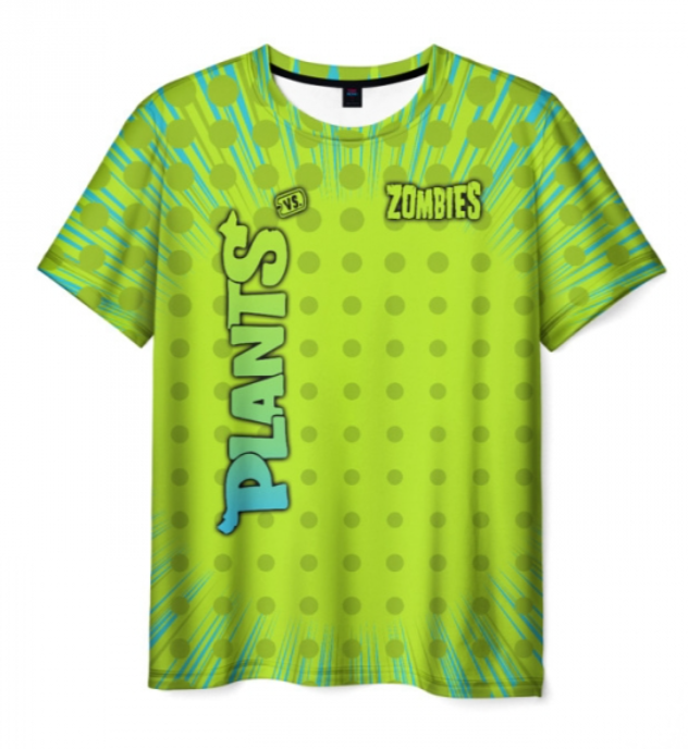 green game Plants vs Zombies print 3D T-shirt