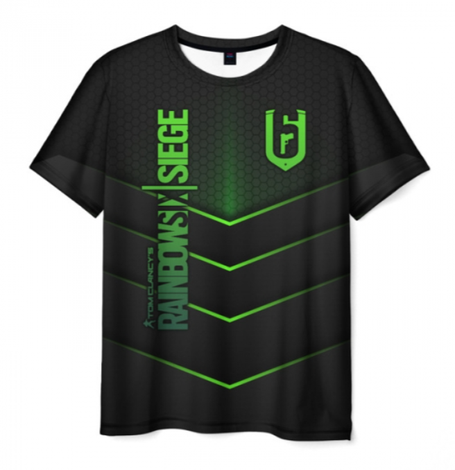 outline black Rainbow Six Siege 3D T-shirt