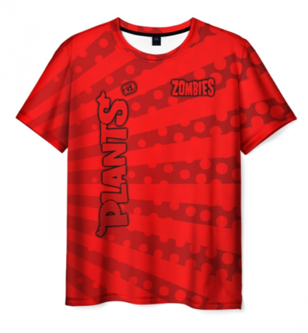 red design Plants vs Zombies 3D T-shirt